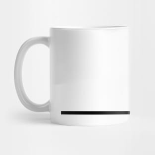 LESS IS MORE minimal design (horizontal black version) Mug